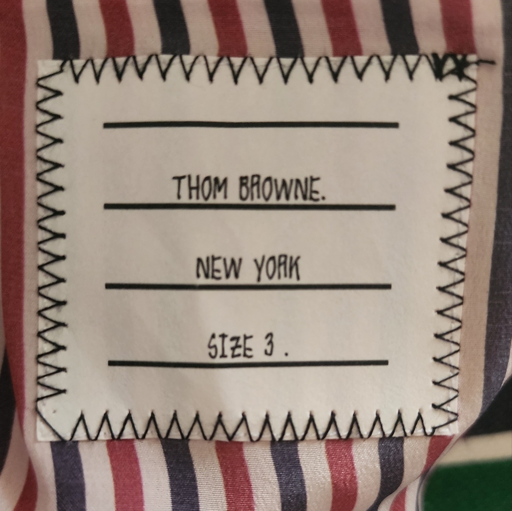 Thom Browne Stripe Green and Navy Blazer, Sz 3 - Picture 15 of 16